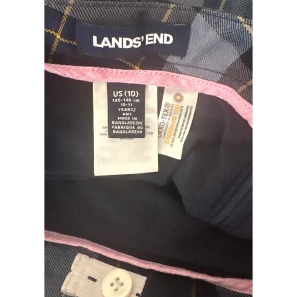 Lands' End Girls Kids School Uniform Blue Gray Grey Plaid Size 10 (10 - 11 yrs) - Picture 5 of 7